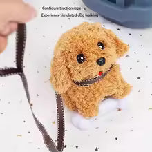 Simulated plush electronic dog, robotic dog, electronic pet that walks and barks, electric puppy toy, holiday gift