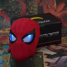 SpiderMan Cosplay Moving Eyes Electronic Mask Spider Man 1:1 Remote Control Toys For Adults Kids Gift