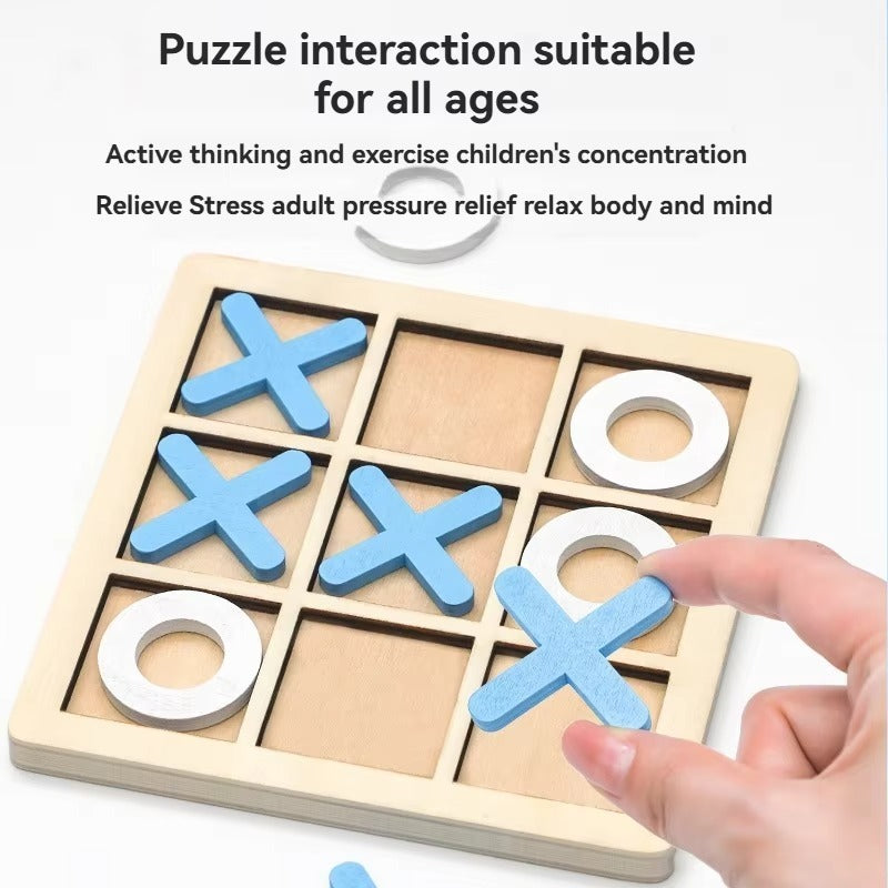 Wooden XO Tic Tac Toe Game ✖️⭕